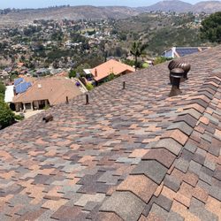 All-Tech Roofing - Ridge cap finished -- Mission Trails in the background!