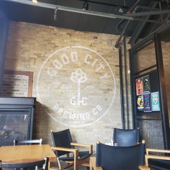 Good City Brewing - The wall and seating. - Breweries Near Me - Milwaukee, Wisconsin
