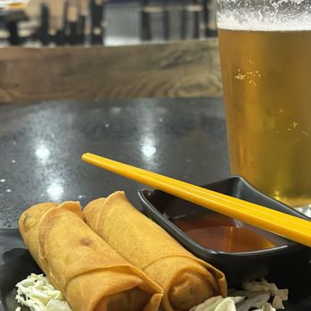 H Pho Asian Bistro - Vegetable eggrolls and Kirin - Vietnamese Near Me - Littleton, Colorado