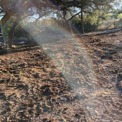 Segura Construction Fence 14 - They cleared the area before creating a steel pipe corral.