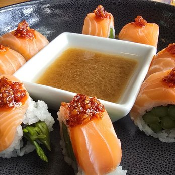 Kabuki Japanese Restaurant - Salmon garlic asparagus rolls - Japanese Near Me - Glendale, Arizona Kabuki Japanese Restaurant - Salmon garlic asparagus rolls - Japanese Near Me - Glendale, Arizona