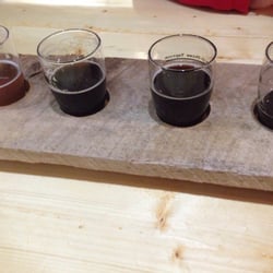 Eighteen-O-Three Taproom - A flight of dark beers.