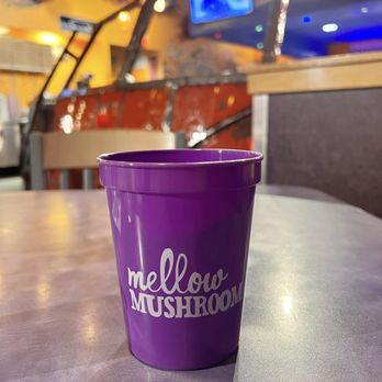 Mellow Mushroom - Took my beer to go in this purple cup! - Pizza Near Me - Huntsville, Alabama Mellow Mushroom - Took my beer to go in this purple cup! - Pizza Near Me - Huntsville, Alabama