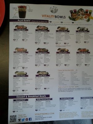 Menu photo 2 Vitality Bowls Jacksonville Beach, FL