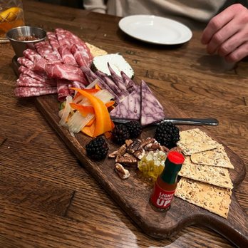 The Pinery - The Pinery Platter: selection of cured meats, aged cheeses, artisan crackers, pickled vegetables, toasted pecans, honeycomb, seasonal fruit - American Near Me - Orlando, Florida The Pinery - The Pinery Platter: selection of cured meats, aged cheeses, artisan crackers, pickled vegetables, toasted pecans, honeycomb, seasonal fruit - American Near Me - Orlando, Florida
