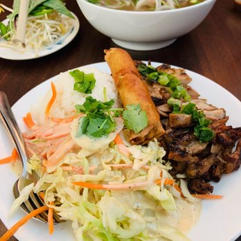 Pho Tai - Chicken teriyaki with rice and salad and pho broth - Vietnamese Near Me - Lacey, Washington Pho Tai - Chicken teriyaki with rice and salad and pho broth - Vietnamese Near Me - Lacey, Washington