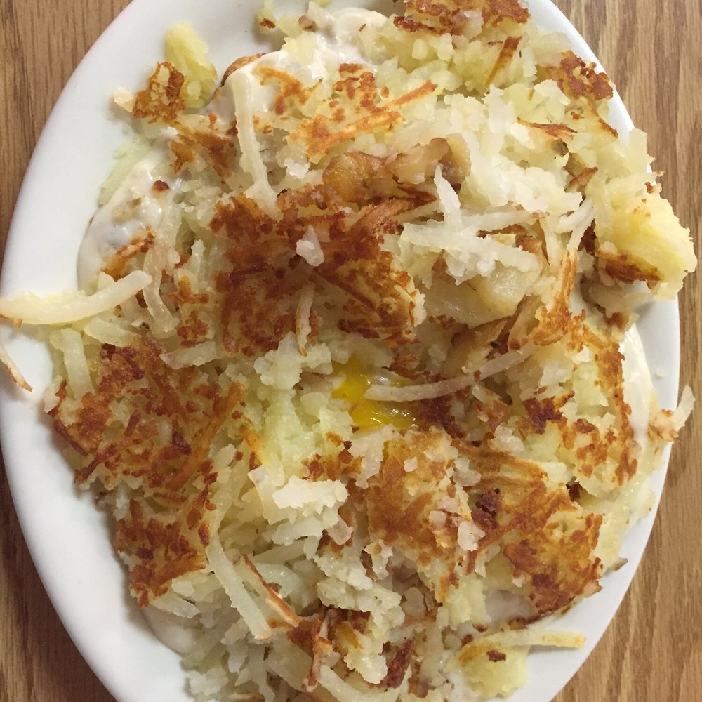 Ritz's Lil Fryer - Horseshoe .... Under the pile is eggs, sausage, toast, and gravy... Mmmm - Breakfast & Brunch Near Me - Springfield, Illinois Ritz's Lil Fryer - Horseshoe .... Under the pile is eggs, sausage, toast, and gravy... Mmmm - Breakfast & Brunch Near Me - Springfield, Illinois