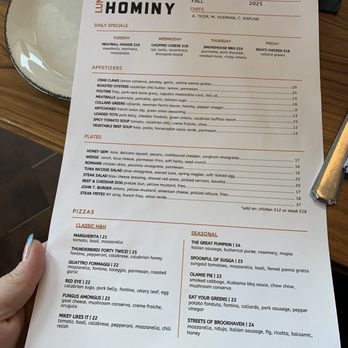 Hog & Hominy - Menu as of January 2026 - Italian Near Me - Memphis, Tennessee Hog & Hominy - Menu as of January 2026 - Italian Near Me - Memphis, Tennessee