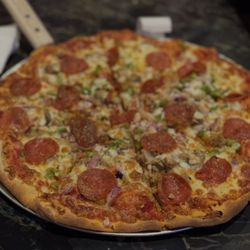 Leonardo's - The Combo pizza. This is a medium.