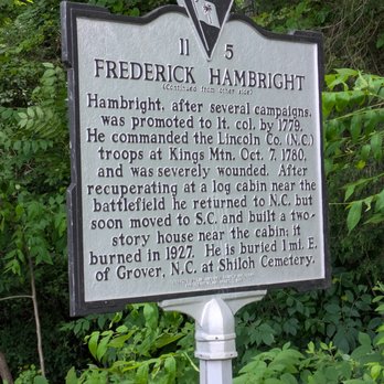 Frederick Hambright - Frederick Hambright Historical Marker, Blacksburg - Landmarks & Historical Buildings Near Me - Blacksburg, South Carolina Frederick Hambright - Frederick Hambright Historical Marker, Blacksburg - Landmarks & Historical Buildings Near Me - Blacksburg, South Carolina