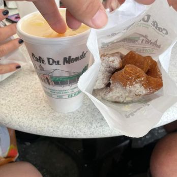 Cafe Du Monde - First time for them, eating beignets that I didn't make! - Coffee & Tea Near Me - New Orleans, Louisiana Cafe Du Monde - First time for them, eating beignets that I didn't make! - Coffee & Tea Near Me - New Orleans, Louisiana