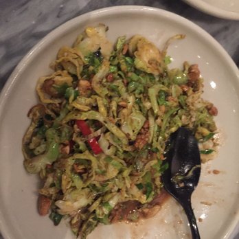 Slanted Door - Brussels sprouts roasted cashew, fresno chili, sesame - Vietnamese Near Me - San Ramon, California Slanted Door - Brussels sprouts roasted cashew, fresno chili, sesame - Vietnamese Near Me - San Ramon, California