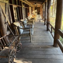 Mountain Sky Guest Ranch - Front porch of main building