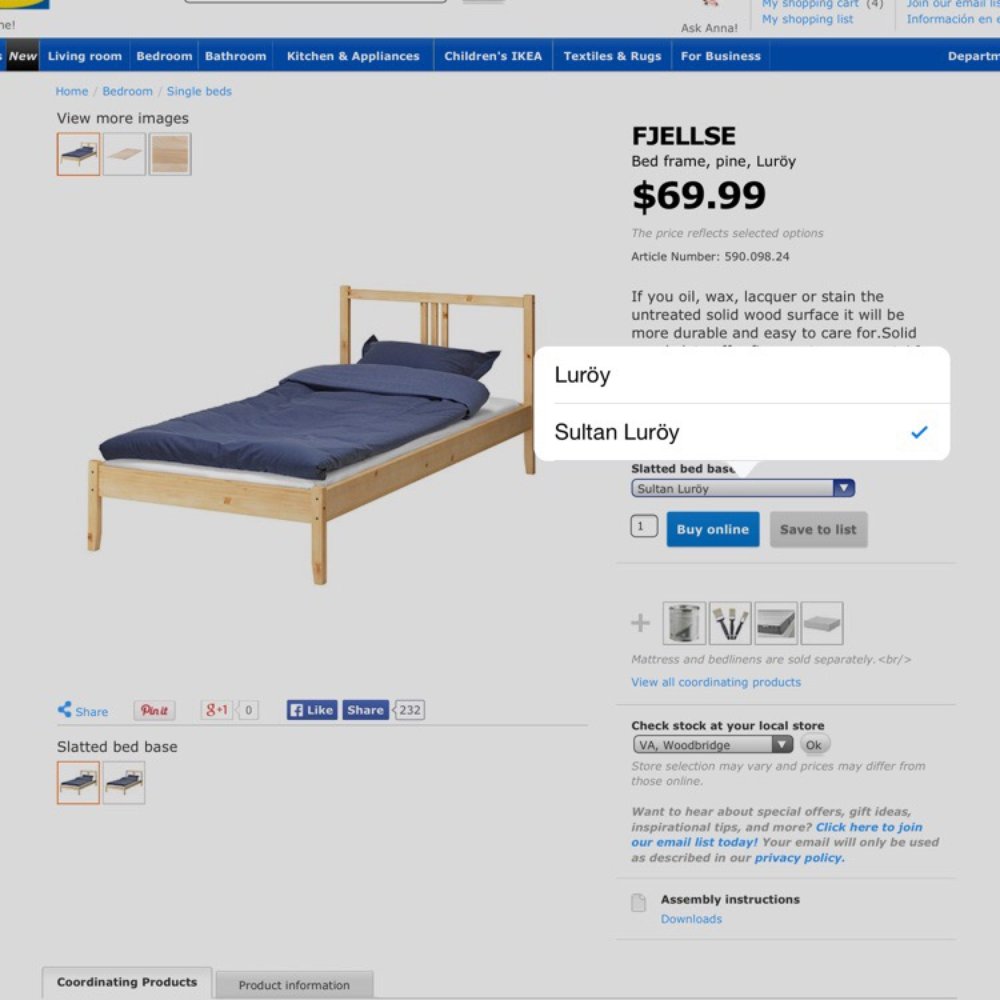 IKEA - The frame that should only pair with the cheaper slat but the staff recommended the unfit lonset i had to cut an inch to fit in - Furniture Stores Near Me - Woodbridge, Virginia IKEA - The frame that should only pair with the cheaper slat but the staff recommended the unfit lonset i had to cut an inch to fit in - Furniture Stores Near Me - Woodbridge, Virginia