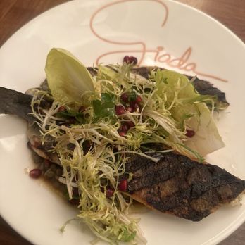 GIADA - Branzini fish, greens flakey spiced right, I loved this!!!! - Italian Near Me - Las Vegas, Nevada GIADA - Branzini fish, greens flakey spiced right, I loved this!!!! - Italian Near Me - Las Vegas, Nevada