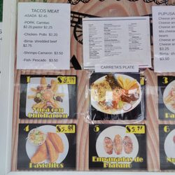 Carreta's Pupuseria - Menu