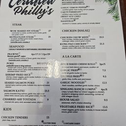 menu...4% credit card charge...