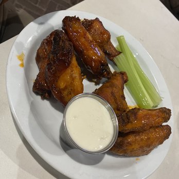 Jacks by the Tracks - a plate of chicken wings and celery - American Near Me - Belmar, New Jersey