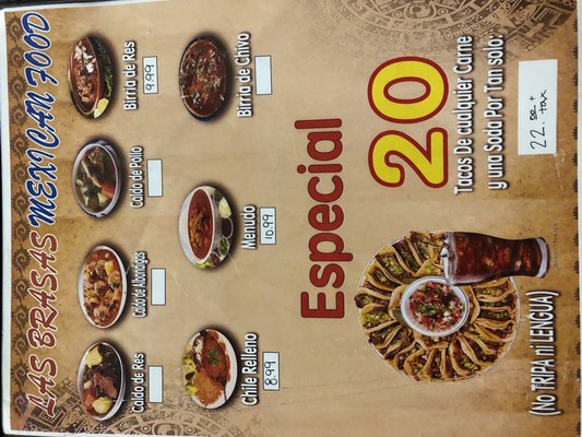Menu photo 2 Las Brasas Mexican Grill Taft, CA Menu photo 2 Las Brasas Mexican Grill Taft, CA