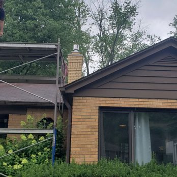 Albert the Chimney Sweep - Completely Rebuilt chimney. It just pops! A new interesting look. Great job by Albert's crew. - Chimney Sweeps Near Me Albert the Chimney Sweep - Completely Rebuilt chimney. It just pops! A new interesting look. Great job by Albert's crew. - Chimney Sweeps Near Me