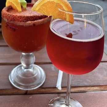 El Buen Sazón - Michelada Regular and Cranberry Mimosa - Breakfast & Brunch Near Me - San Jose, California