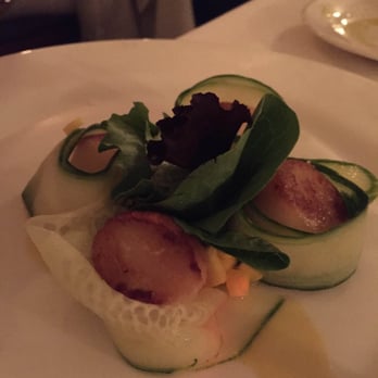 Chef Fredy's Table - Scallops wrapped in cucumber - New American Near Me - Morristown, New Jersey