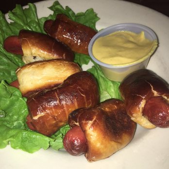 Fire Station 1 - Burnt mini bagel dogs with spicy mustard. - Bars Near Me - Silver Spring, Maryland