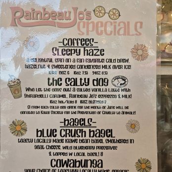 Rainbeau Jo's - Menu specials - Coffee & Tea Near Me - Lihue, Hawaii Rainbeau Jo's - Menu specials - Coffee & Tea Near Me - Lihue, Hawaii