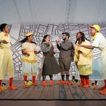 Hangar Theatre - The cast of "Make Way for Ducklings," the second production in the KIDDSTUFF 2024 series. - Performing Arts Near Me - Ithaca, New York Hangar Theatre - The cast of "Make Way for Ducklings," the second production in the KIDDSTUFF 2024 series. - Performing Arts Near Me - Ithaca, New York