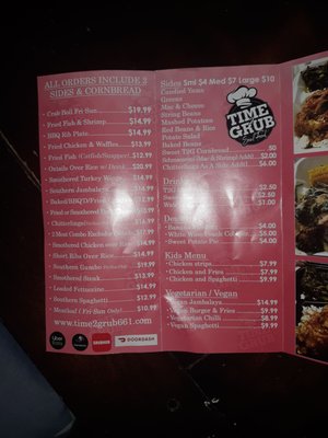 Menu photo 4 TIME 2 GRUB Lancaster, CA