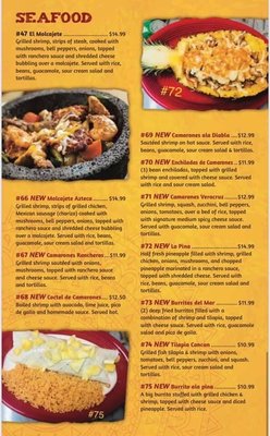 Menu photo 3 Azteca Mexican Restaurant Wauseon, OH