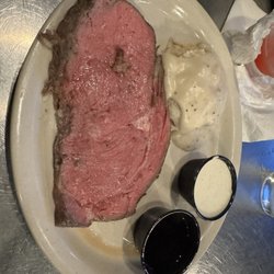 J Peters Grill & Bar - Prime Rib cooked rare- delicious