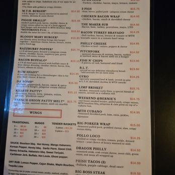 Meridian Tap House - New menu - American Near Me - Cozad, Nebraska