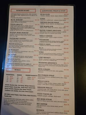 Menu photo 1 Meridian Tap House Cozad, NE