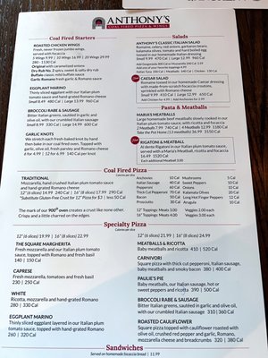 Menu photo 1 Anthony's Coal Fired Pizza & Wings Doral, FL Menu photo 1 Anthony's Coal Fired Pizza & Wings Doral, FL