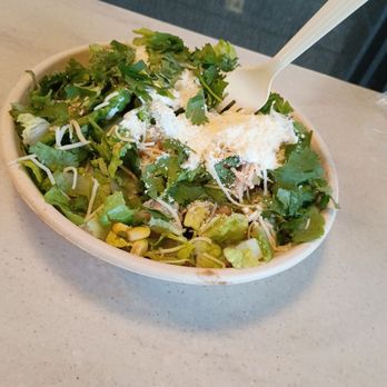 QDOBA Mexican Eats - This is the bowl that I got and my fork isn't even touching the bottom of the bowl yet - Mexican Near Me - Warren, Michigan QDOBA Mexican Eats - This is the bowl that I got and my fork isn't even touching the bottom of the bowl yet - Mexican Near Me - Warren, Michigan