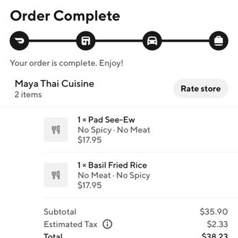 Maya Thai Cuisine - Receipt - Halal Near Me - Orlando, Florida Maya Thai Cuisine - Receipt - Halal Near Me - Orlando, Florida