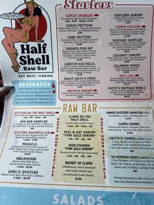 Menu photo 1 Half Shell Raw Bar Key West, FL Menu photo 1 Half Shell Raw Bar Key West, FL