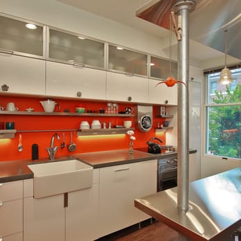 Kingston Design Remodeling - a kitchen with orange accents - General Contractors Near Me - Fairfax Station, Virginia Kingston Design Remodeling - a kitchen with orange accents - General Contractors Near Me - Fairfax Station, Virginia