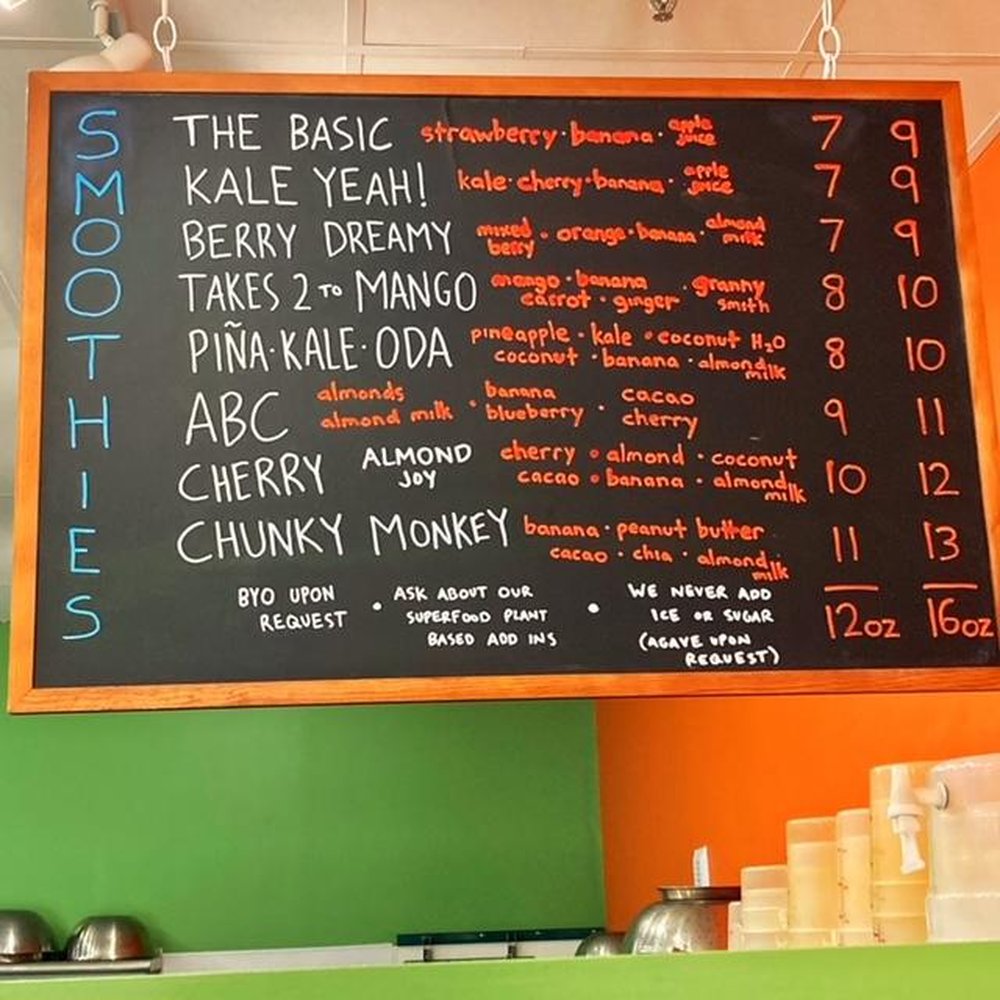 Jen and Juice - Smoothie Menu - Juice Bars & Smoothies Near Me - Virginia Beach, Virginia