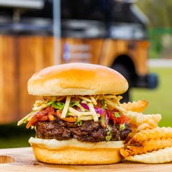 Latin Fixin's - Lomo Saltado Burger