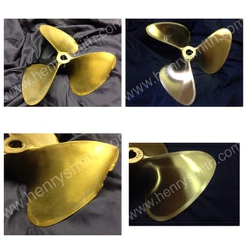 Henry H Smith Company - Before/After 3-Blade Nibral repair! - Boat Repair Near Me - Algonac, Michigan Henry H Smith Company - Before/After 3-Blade Nibral repair! - Boat Repair Near Me - Algonac, Michigan