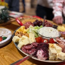 Ironside Axe Club - We brought our own charcuterie boards for dinner. Love that we could do this!