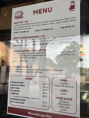 Menu photo 1 Boo's Burgers Houston, TX