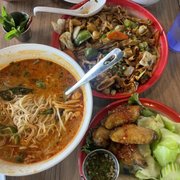 Photo of Spicy Joi Banh Mi-Noodles-Lao Street Food - Concord, CA, United States. The spread