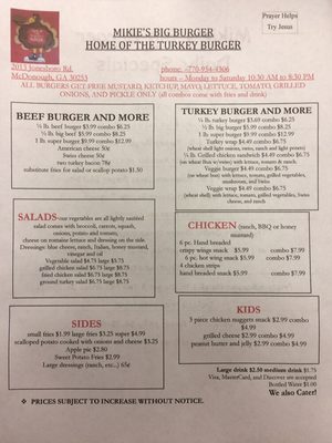 Menu photo 5 Mikie's Big Burger Mcdonough, GA Menu photo 5 Mikie's Big Burger Mcdonough, GA