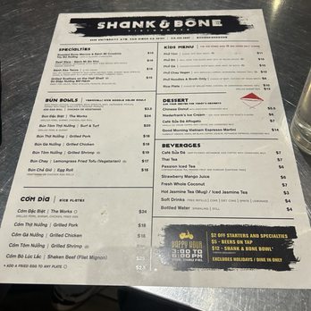 Shank & Bone - Menu Feb 2026 - Vietnamese Near Me - San Diego, California Shank & Bone - Menu Feb 2026 - Vietnamese Near Me - San Diego, California