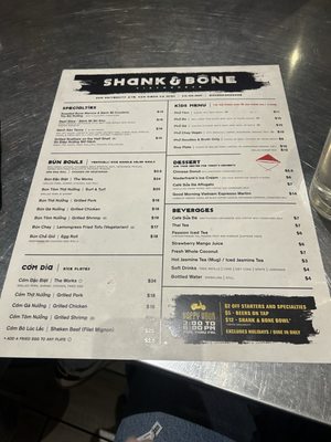 Menu photo 4 Shank & Bone San Diego, CA Menu photo 4 Shank & Bone San Diego, CA