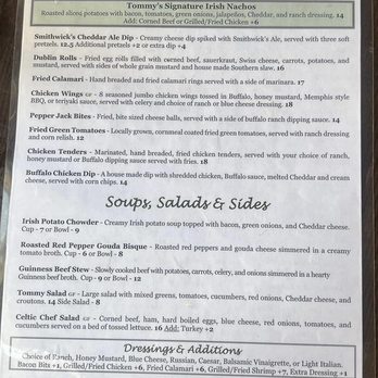 Tommy Condon's - Menu - Irish Near Me - Charleston, South Carolina