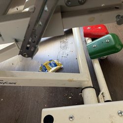 Under a patient's bed